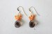 画像2: 14KGF  carnelian　smoky quartz pierce  (2)