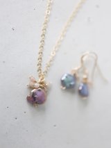 14KGF pearl　pierce＆necklace 