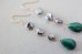 画像2: 14KGF pearl　 malachite　pierce (2)