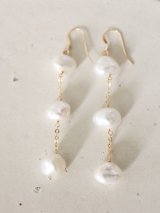 14KGF pearl 三連pierce