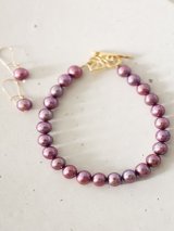 14KGF pearl set　pierce＆bracelet