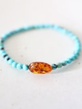 turquoise＆ amber　bracelet 
