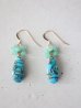 画像1: 14KGF  turquoise　agate pierce (1)