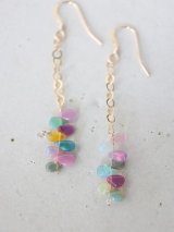 14KGF pastel color opal pierce