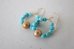 画像2: 14KGF  turquoise　pearl  pierce (2)