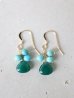 画像1: 14KGF  turquoise onyx pierce (1)