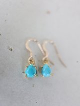 14KGF  kingman turquoise pierce