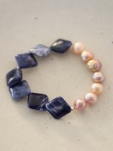 pearl sodalite bracelet