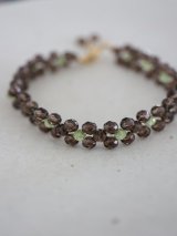 smoky quartz　peridot　bracelet