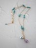 画像2: 14KGF turquoise　necklace (2)