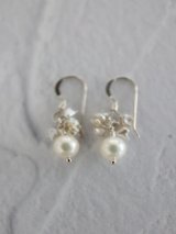 SILVER925 akoya　agate pierce