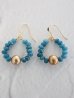 画像1: 14KGF pearl×bluejade pierce (1)