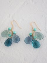 14KGF turquoise×flowlignt pierce