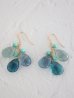 画像1: 14KGF turquoise×flowlignt pierce (1)