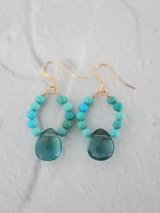 14KGF turquoise　pierce
