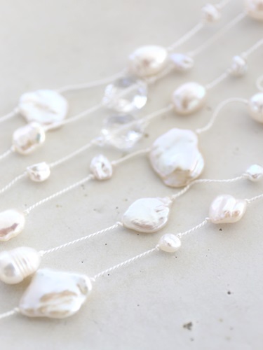 画像1: long long pearl necklace
