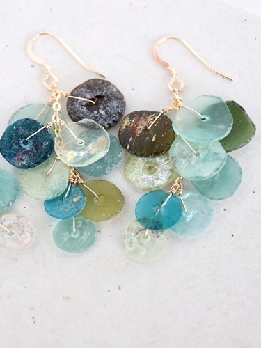 14KGF【k】roman glass  pierce 