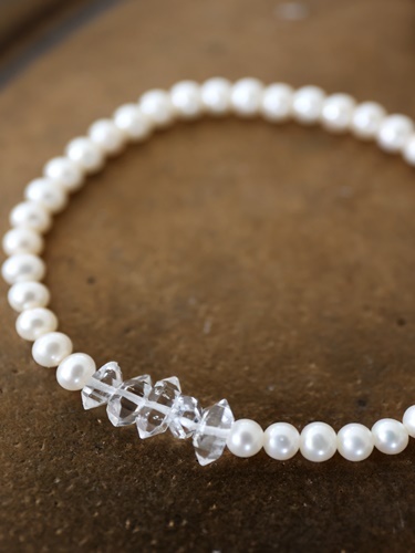 pearl herkimerdiamond bracelet 