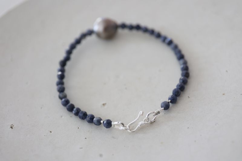 画像3: SILVER925  South Sea Pear sapphire bracelet 