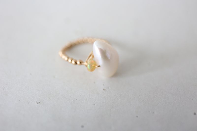 画像2: 14KGF opal pearl riug