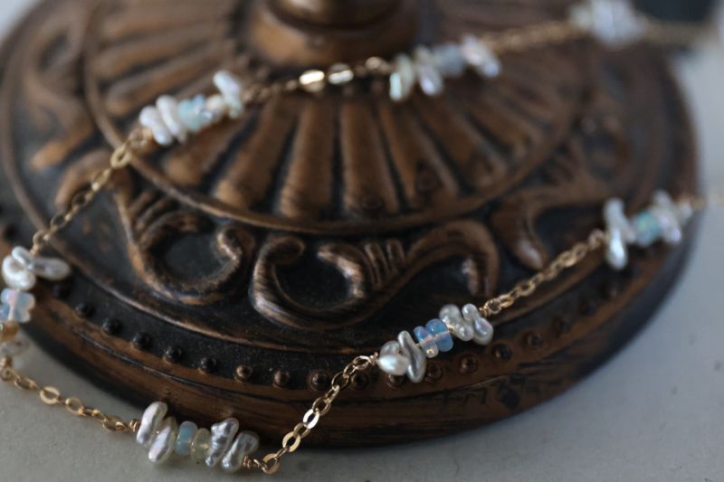 画像4: 14KGF akoyapearl opal necklace