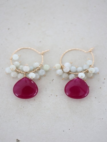 14KGF jade pierced
