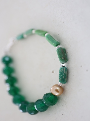 SILVER925 roman glass　bracelet 