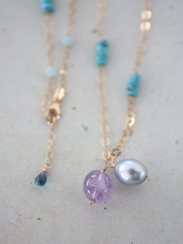 14KGF turquoise　necklace