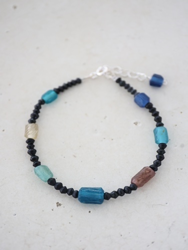 SILVER925　roman glass serpentine　bracelet 