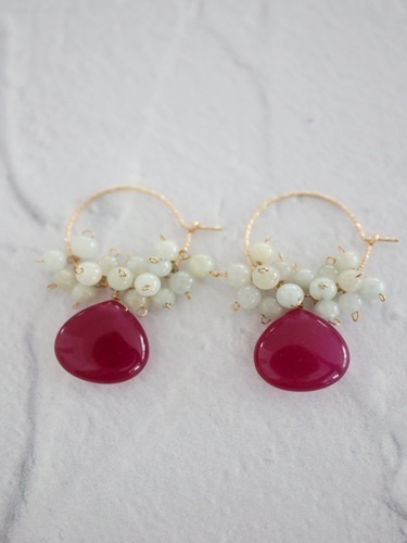14KGF jade pierced